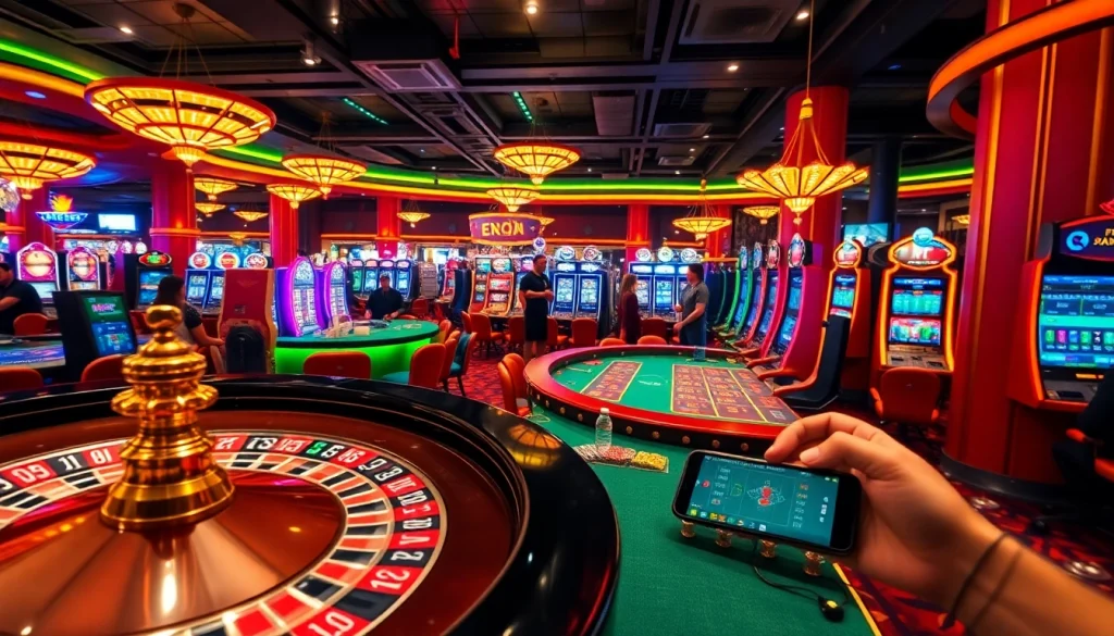 Players at a lively casino table enjoying premium games on xoso66.review platform.